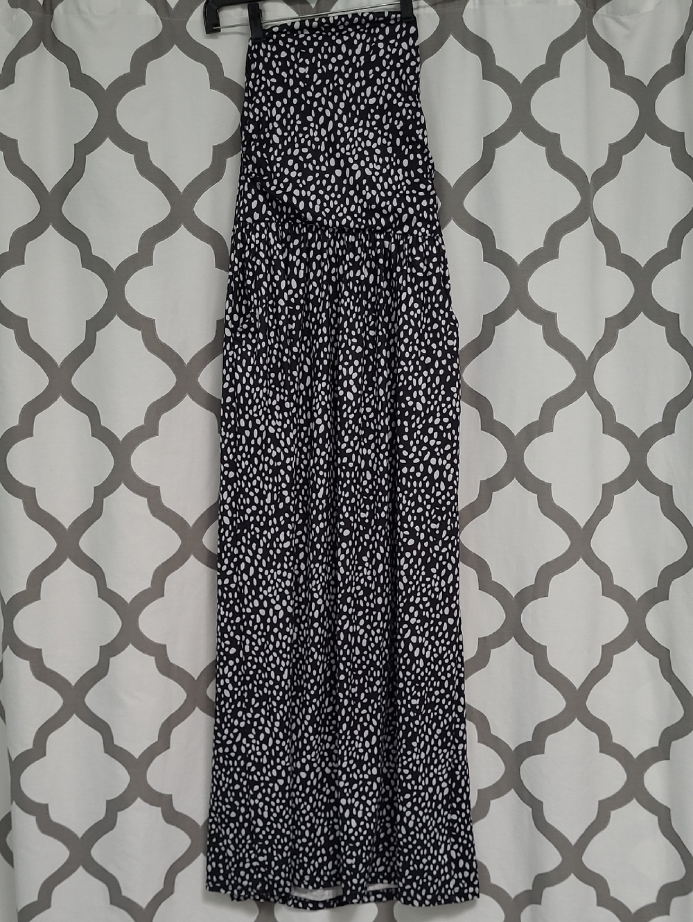 Black and White Polka Dot Maxi Dress